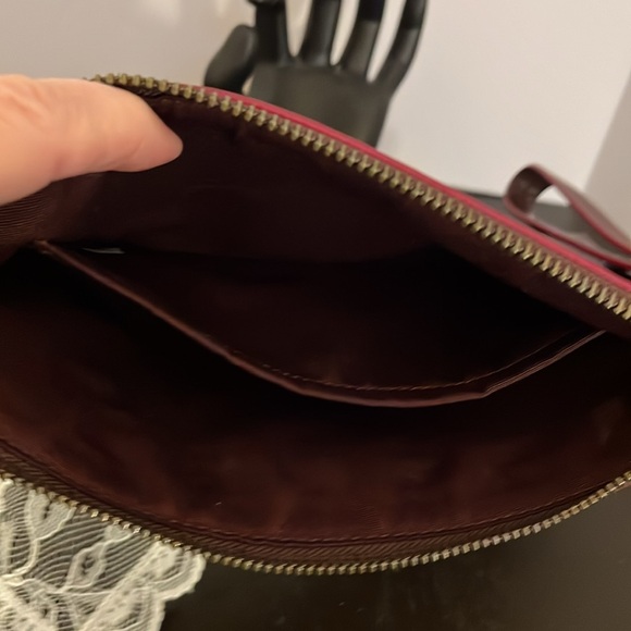 COACH LARGE CLUTCH WRISTLET BROWN - Picture 9 of 9